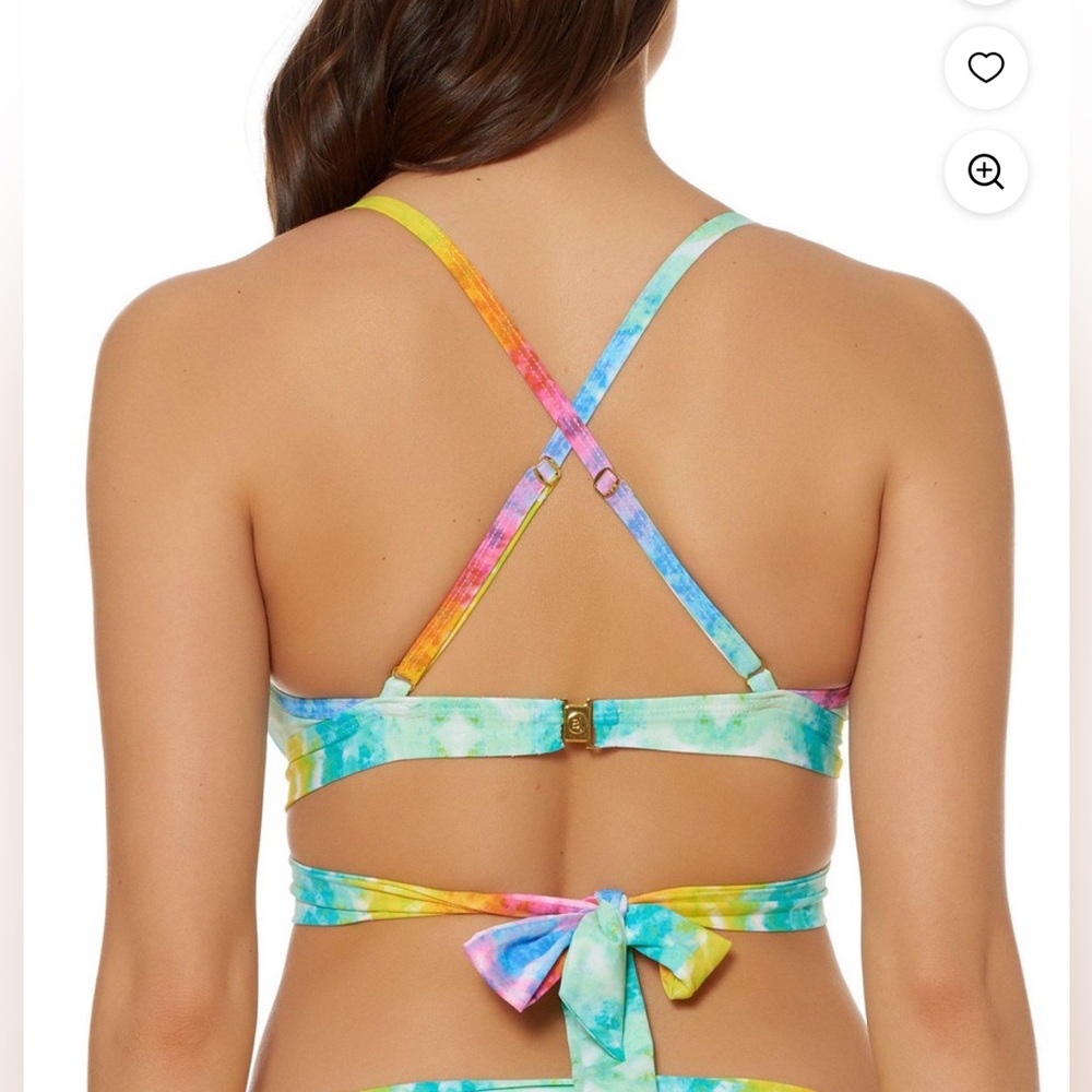 Bleu Rod Beattie Womens Day Tripper Double Wrap Bikini Top Multi, 36 D - Picture 2 of 6